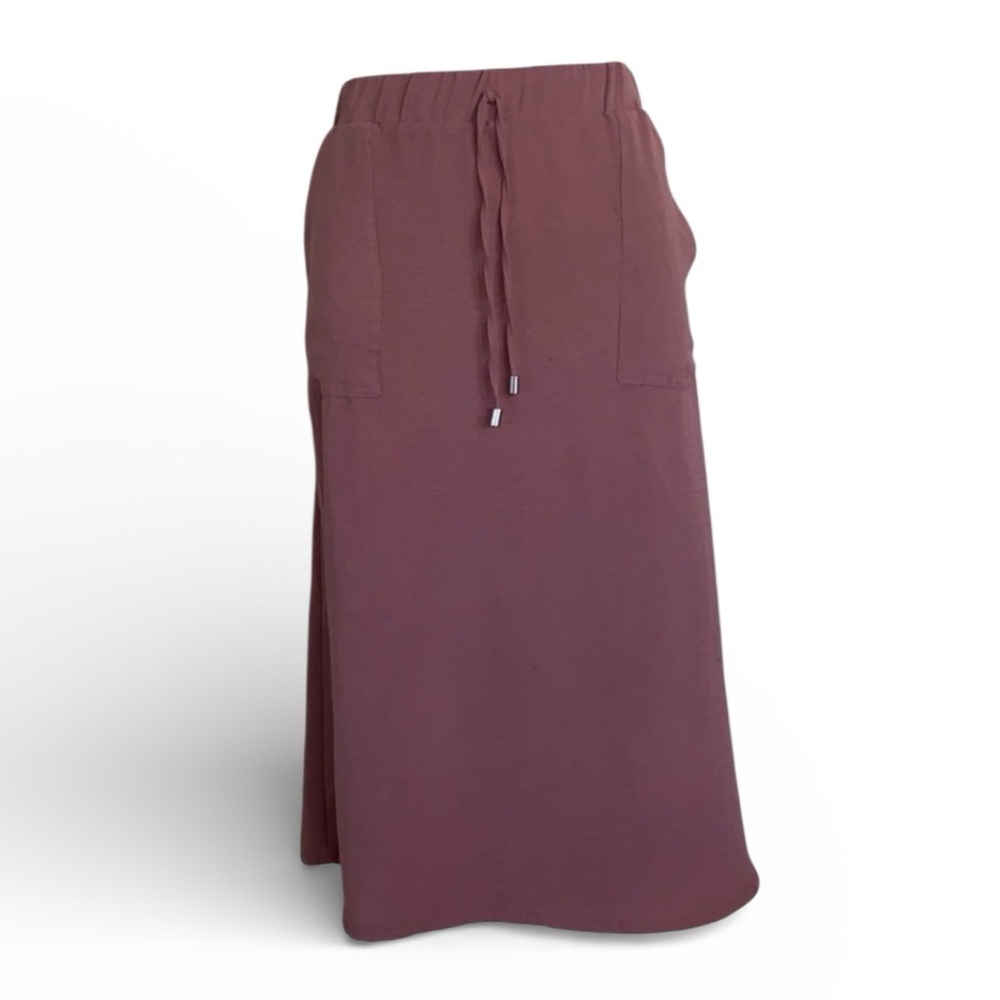 89th & MADISON skirt women's SP, dusty rose, wide waistband, stretchy, comfy EUC